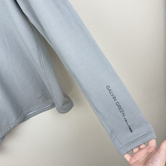 Galvin Green Men's XXL Insula Lite Grey Quarter Zip Long Sleeve Top Turtleneck - Picture 8 of 15